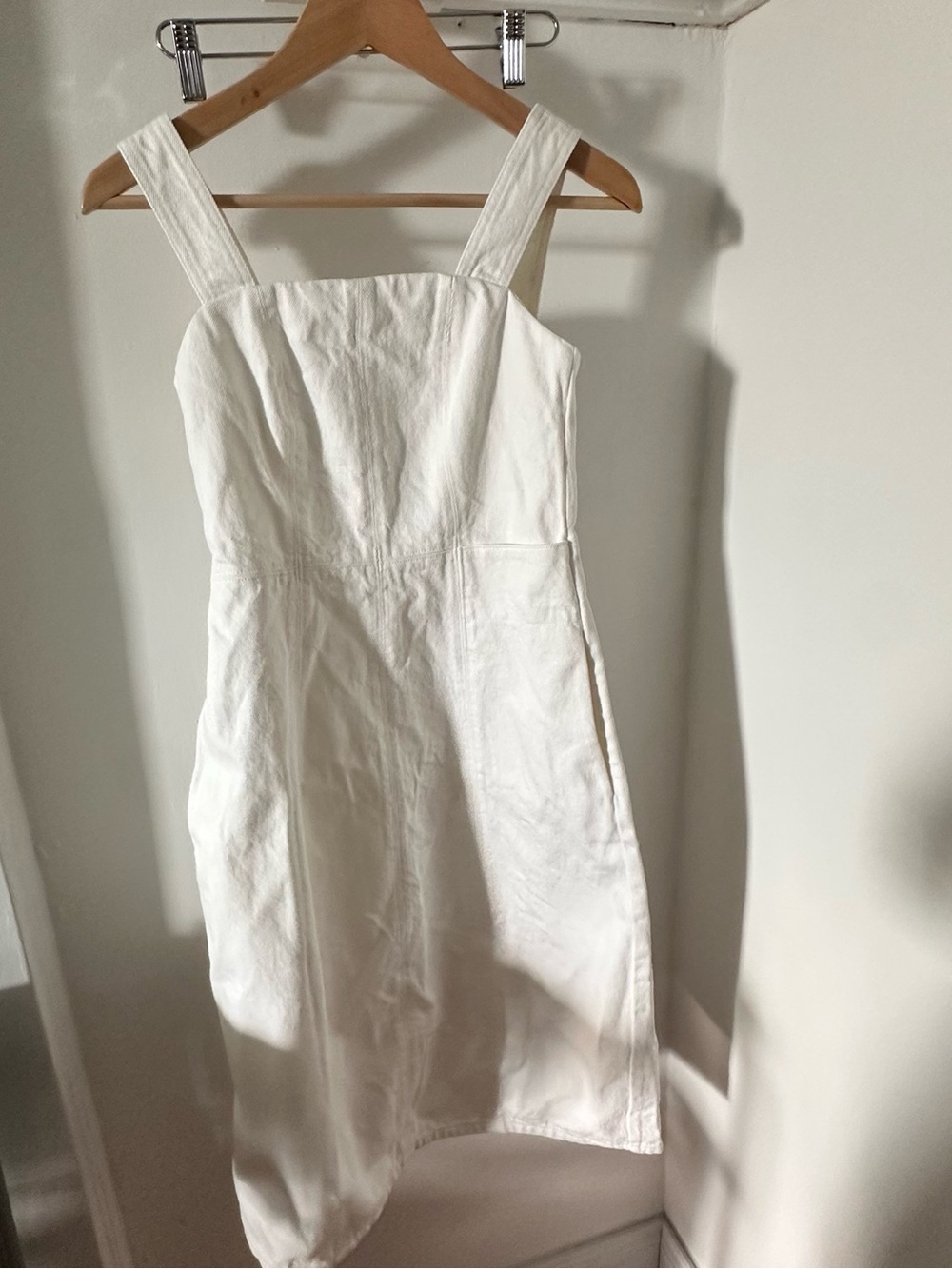 COS white denim dress